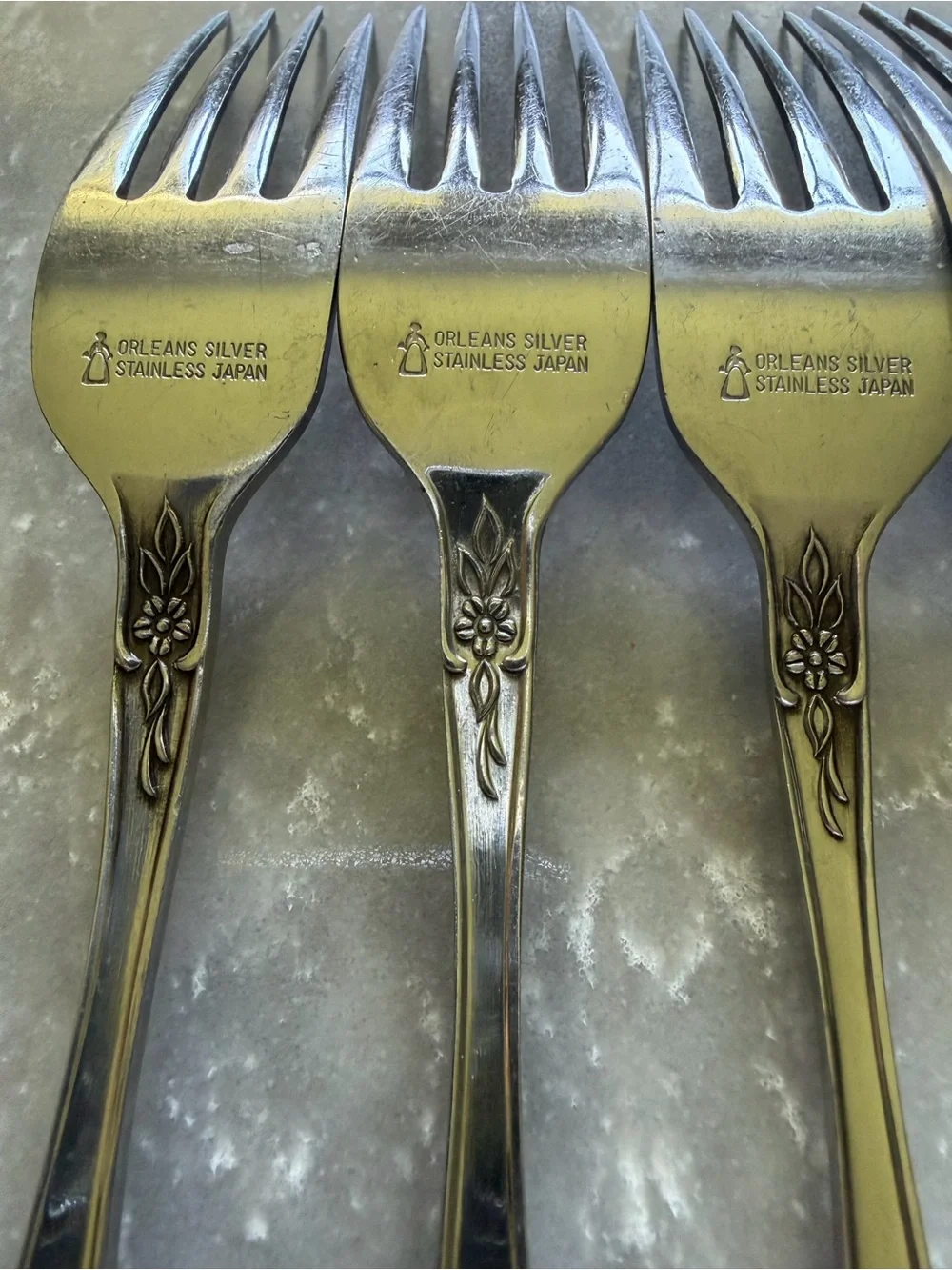 VTG Orleans Dinner Forks Silver Stainless Flatware ORL28 Japan Set of 5